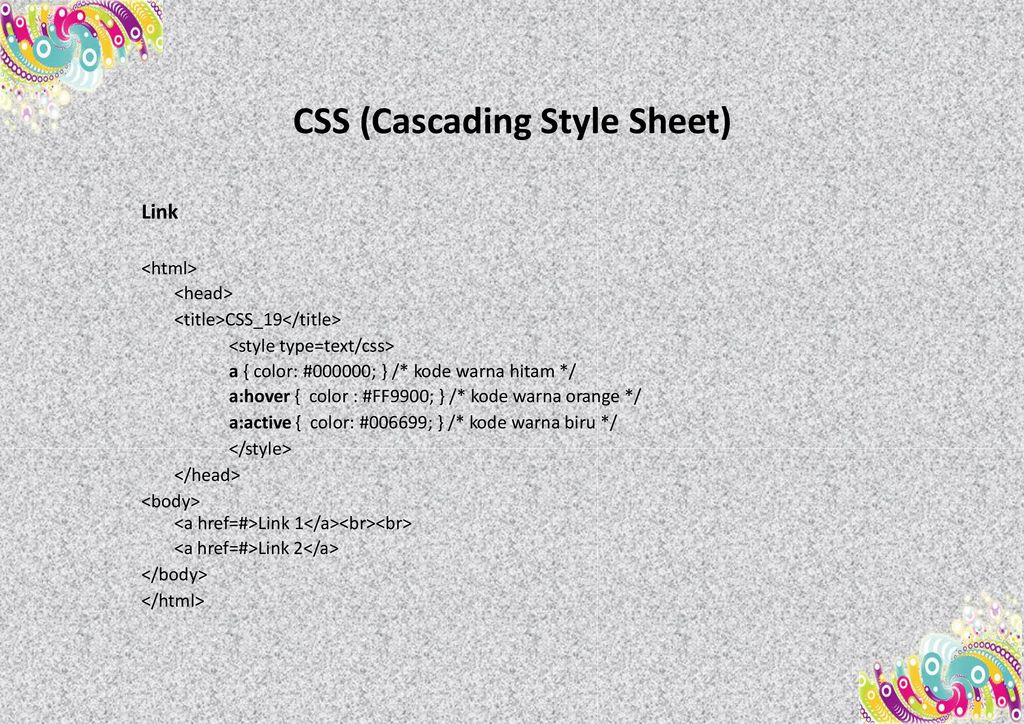 Cascading Style Sheet (CSS) - Ppt Download